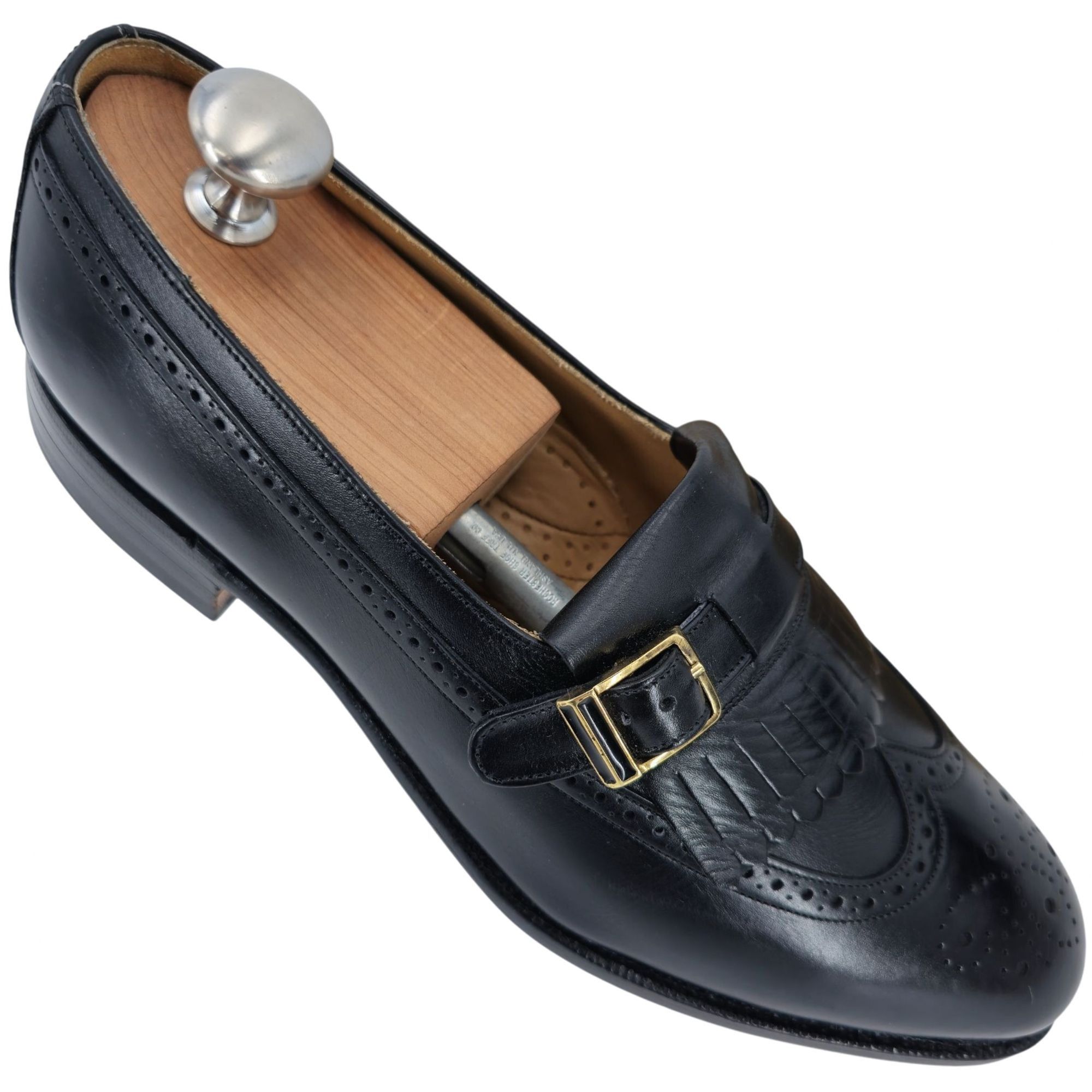 Johnston & Murphy New Vintage Johnston & Murphy Aristocraft Black Leather Monk Size US 8.5 / EU 41-42 - 1 Thumbnail