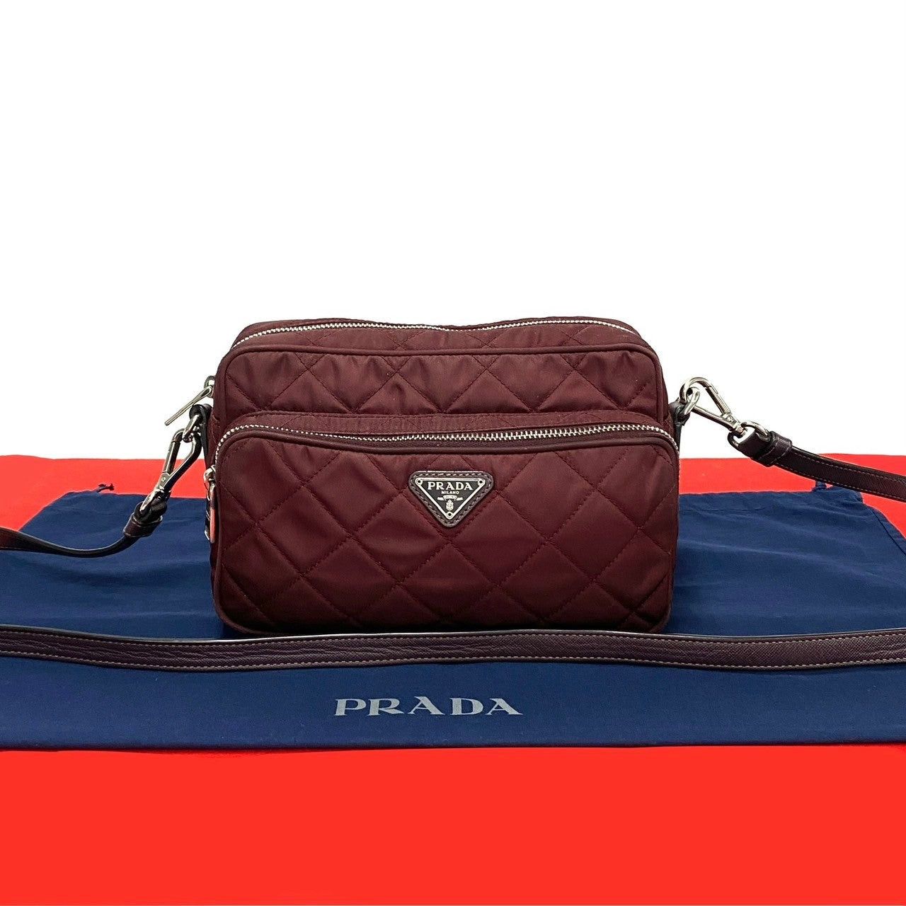 Prada Prada Shoulder Bag Red Synthetic Size ONE SIZE - 1 Thumbnail