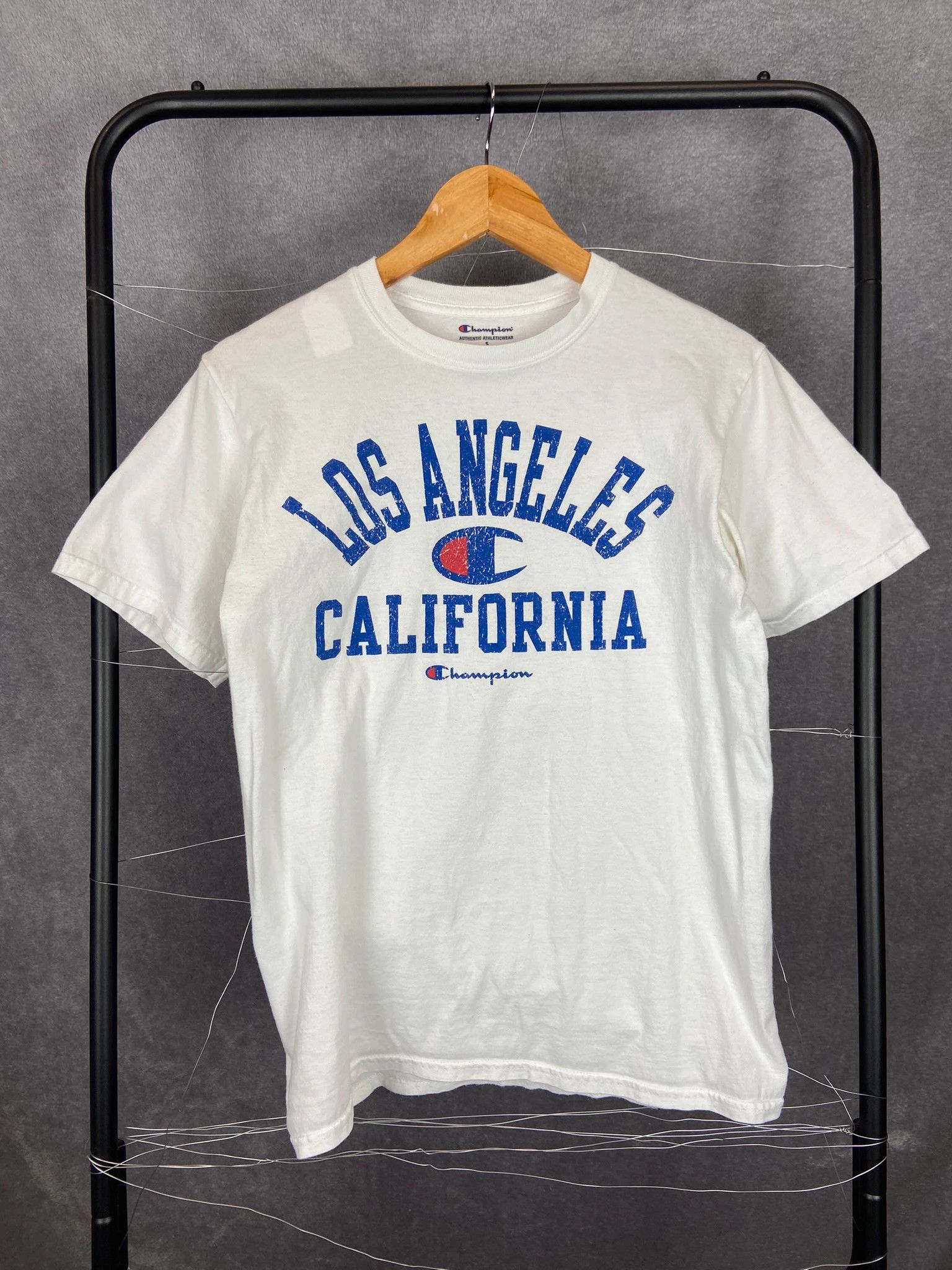 Champion Champion Los Angeles California Spellout Tee White S Size US S / EU 44-46 / 1 - 1 Thumbnail