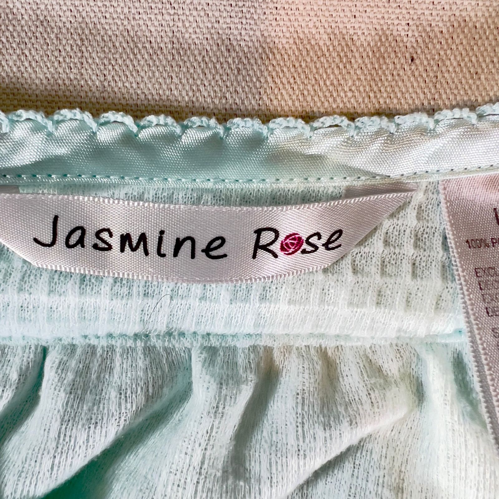 Other Jasmine Rose Woman L Waffle Weave Robe Embroidery Lite Blue Size ONE SIZE - 3 Thumbnail