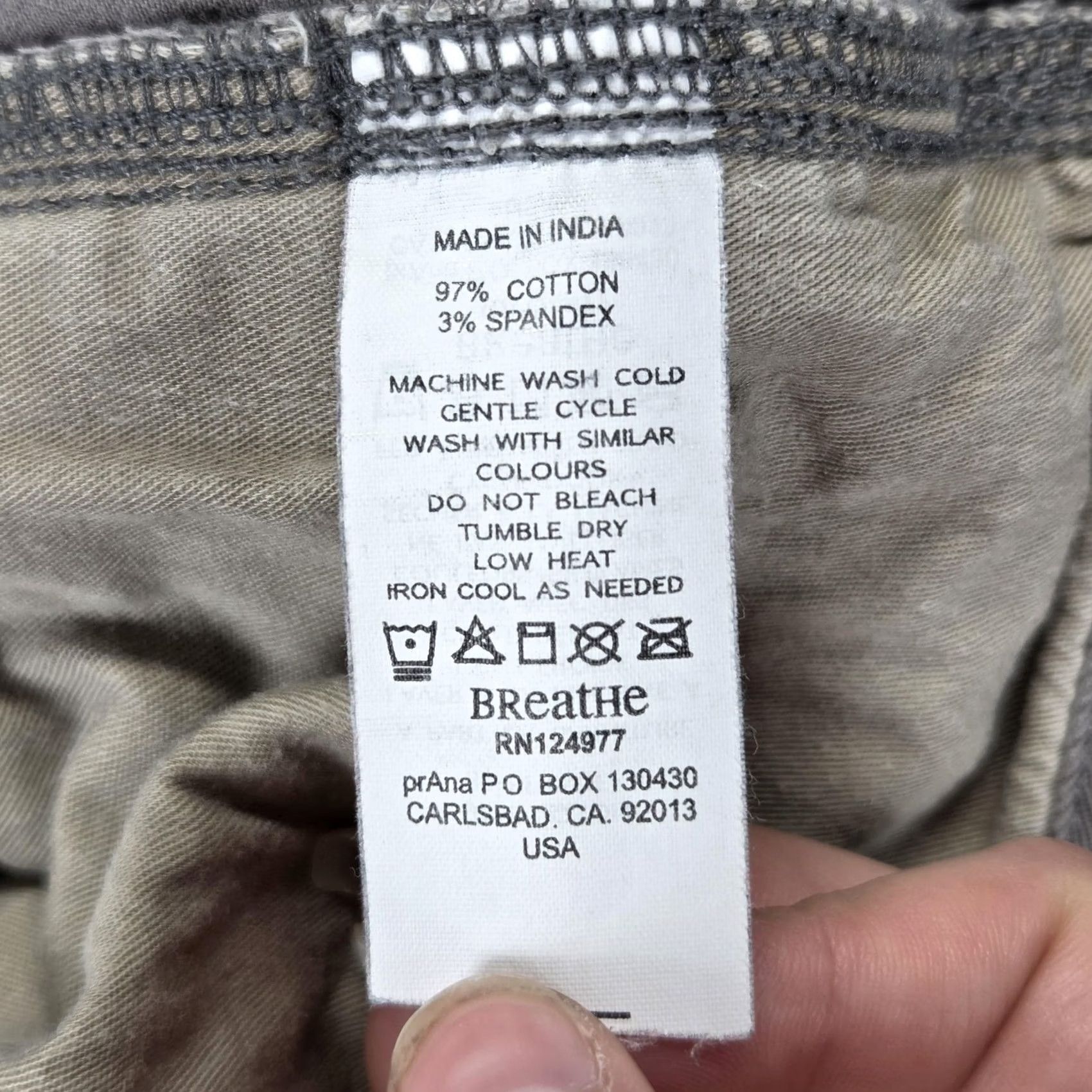 Prana PrAna Mens Cargo Shorts 36 Gray Breathe Canvas Striped Stretch 11 Outdoor Casual Belt Loop Shorts Mens Size US 36 / EU 52 - 7 Thumbnail