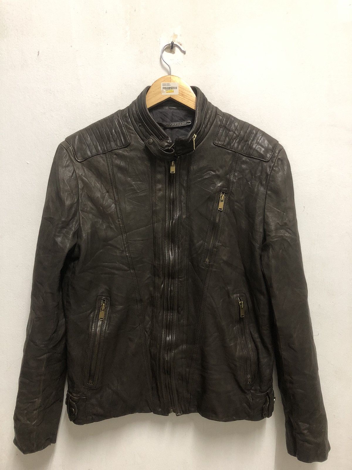 TIME HOMME Vtg leather jacket moto time homme Size US M / EU 48-50 / 2 - 1 Thumbnail
