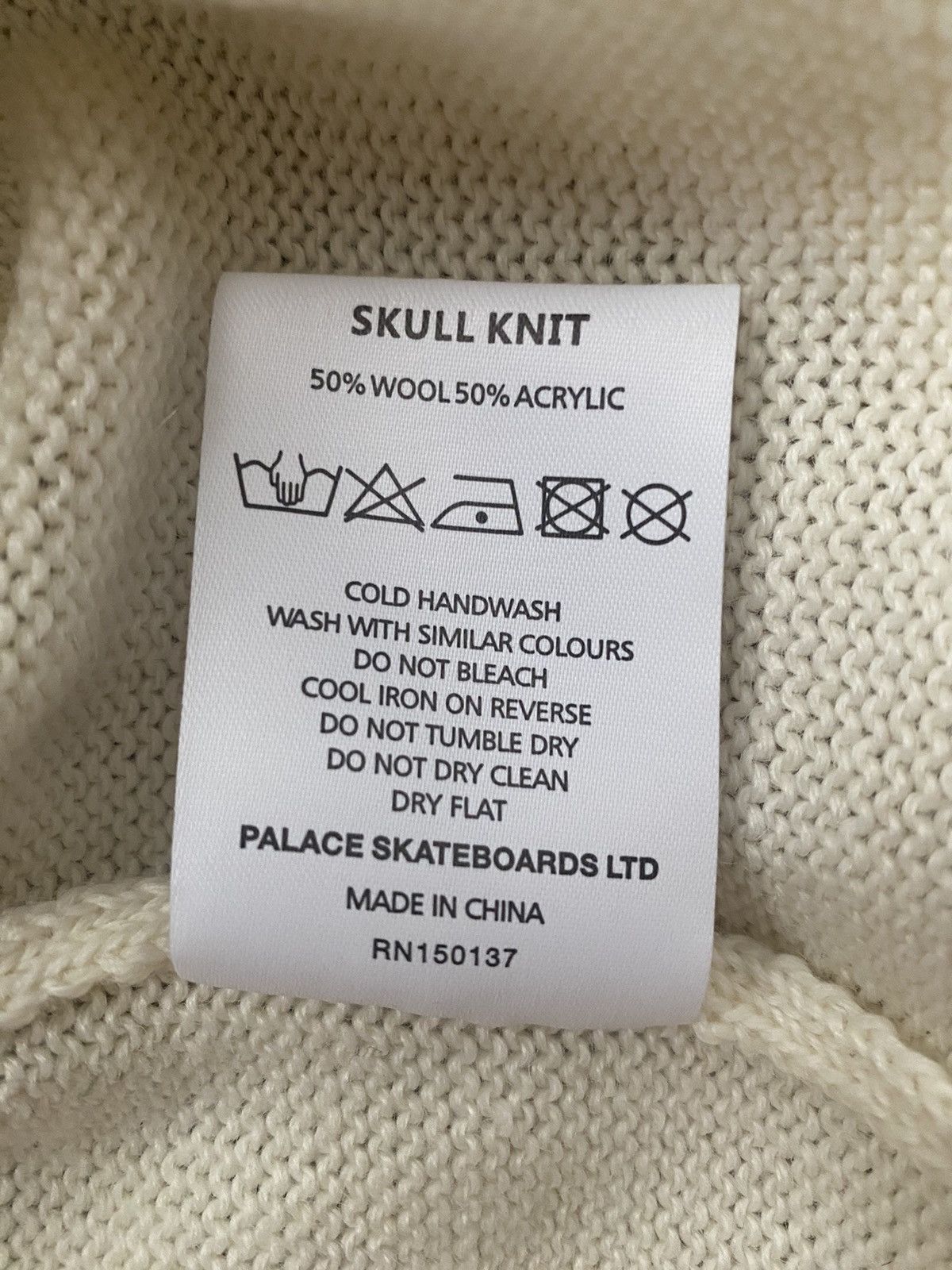 Palace Palace Skull Knit White Size US S / EU 44-46 / 1 - 6 Thumbnail