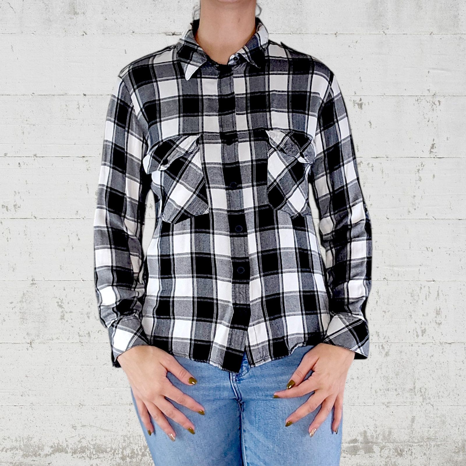 Sanctuary Sanctuary Black Plaid Boyfriend Flannel Size Medium Size M / US 6-8 / IT 42-44 - 4 Thumbnail