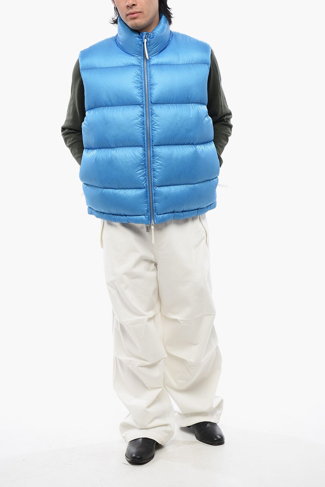 Jil Sander og1mm0625 Recycled Nylon Sleeveless Down Jacket Light Blue Size US S / EU 44-46 / 1 - 4 Thumbnail