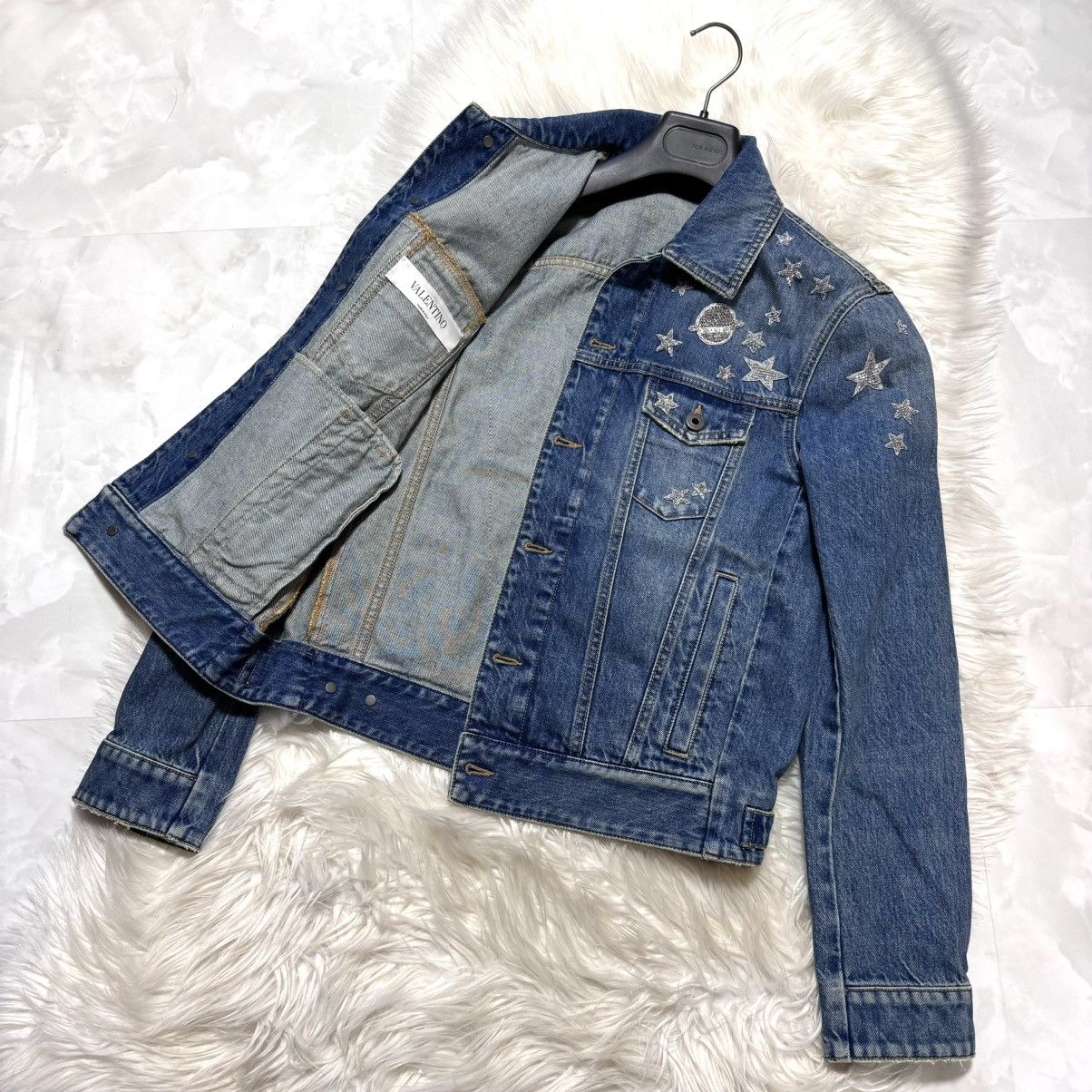 Valentino Valentino Star Planet decorated denim jacket, blue Size US S / EU 44-46 / 1 - 6 Thumbnail