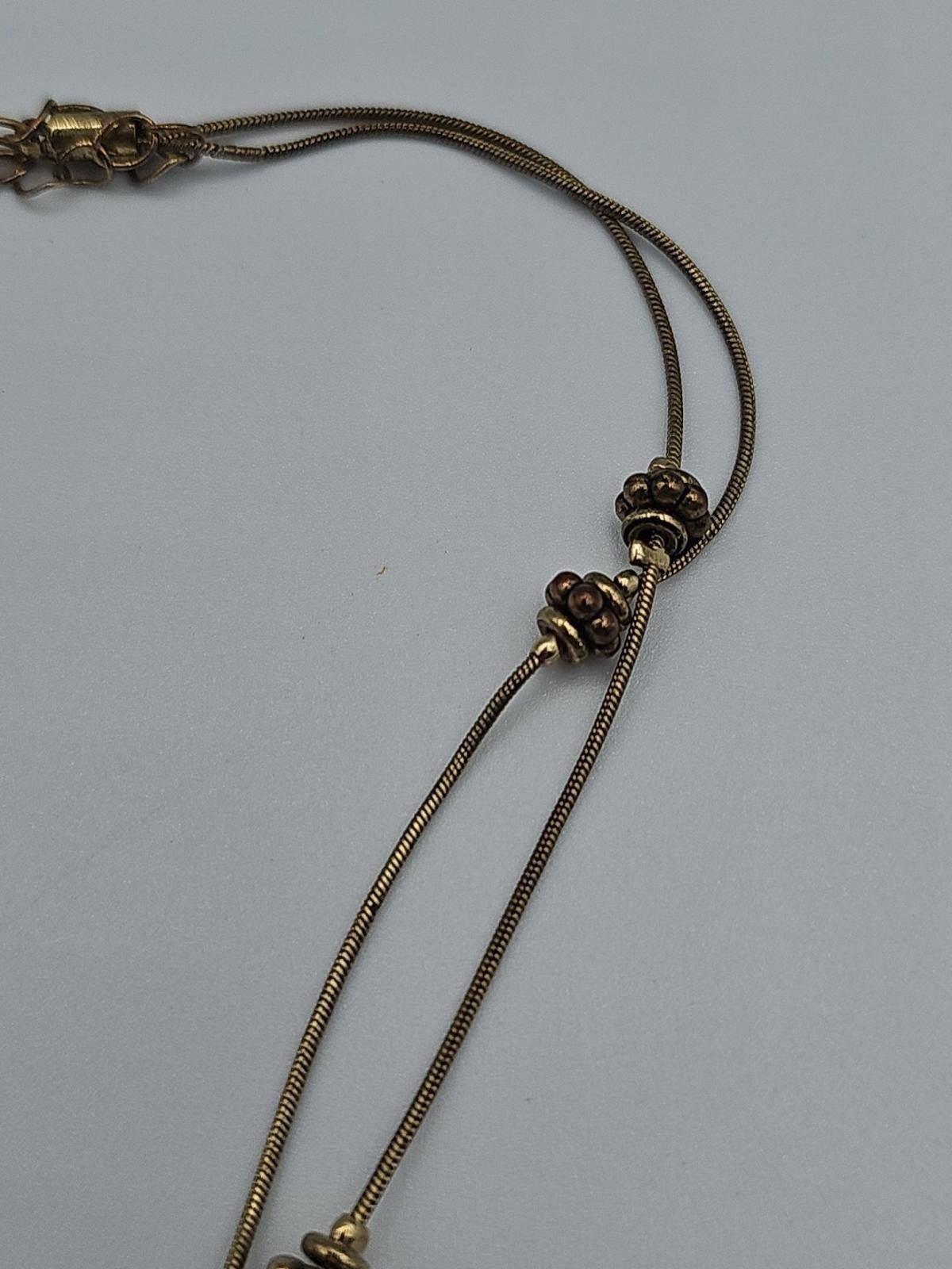 The Unbranded Brand Gold-tone Heart Charm Chain Necklace W/Bead Accents 14-17" Size ONE SIZE - 8 Thumbnail