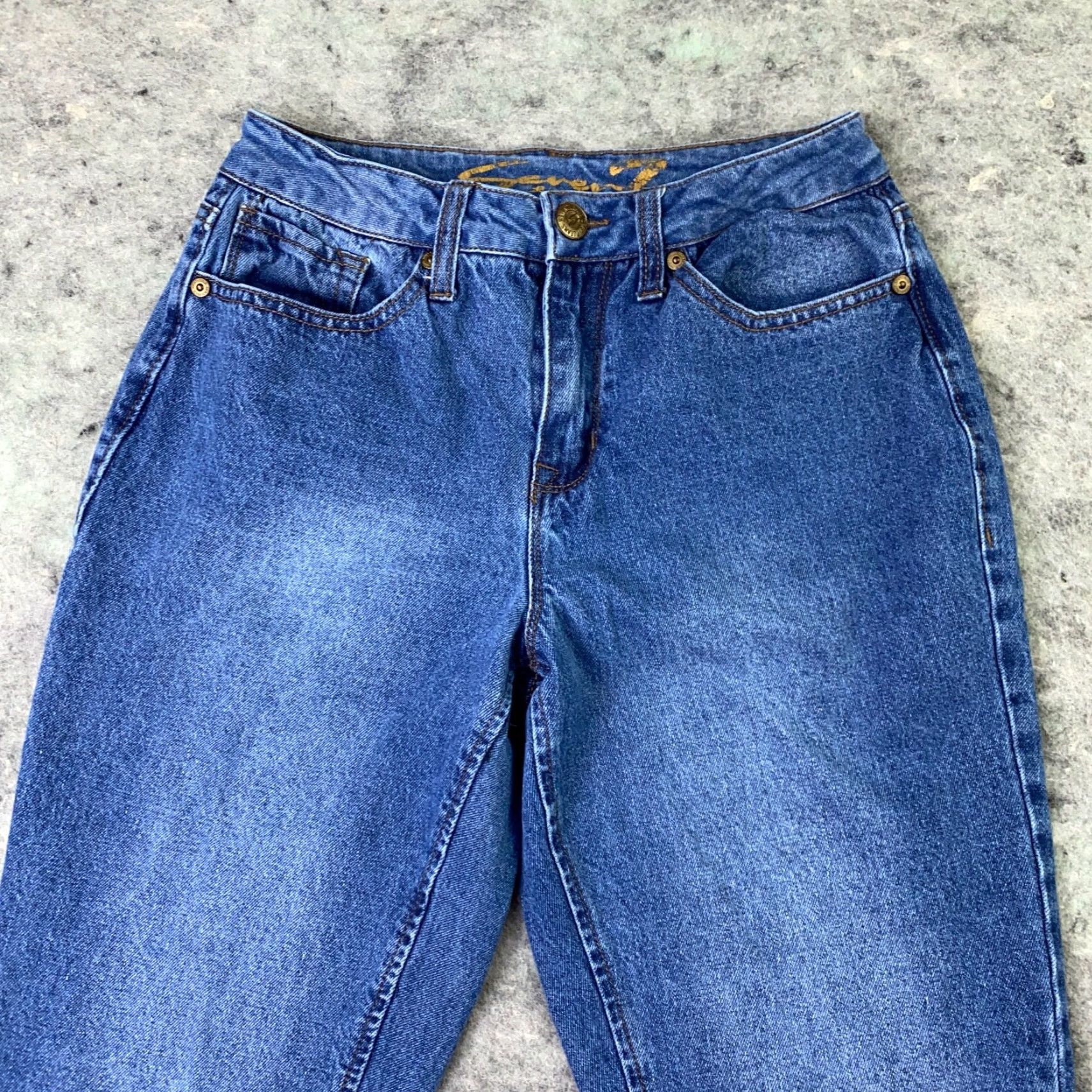 Vintage Seven7 Womens Jeans Straight Leg 29" Inseam High Rise Blue Size 2 Denim Cotton Regular Womens Size 26" / US 2 / IT 38 - 2 Thumbnail
