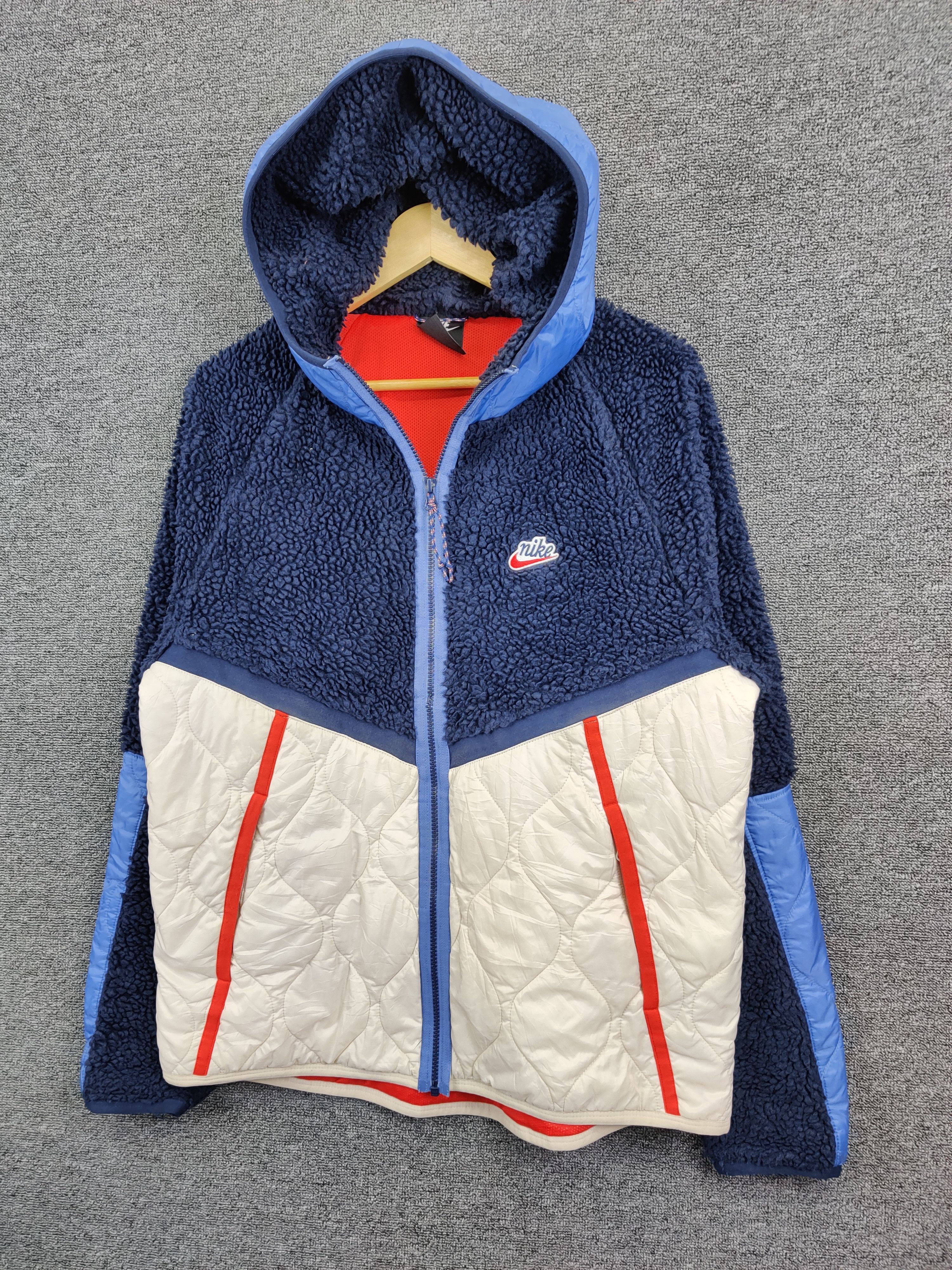 Nike Vintage Nike Sherpa Herritage Hoodie Jacket Size US M / EU 48-50 / 2 - 2 Thumbnail