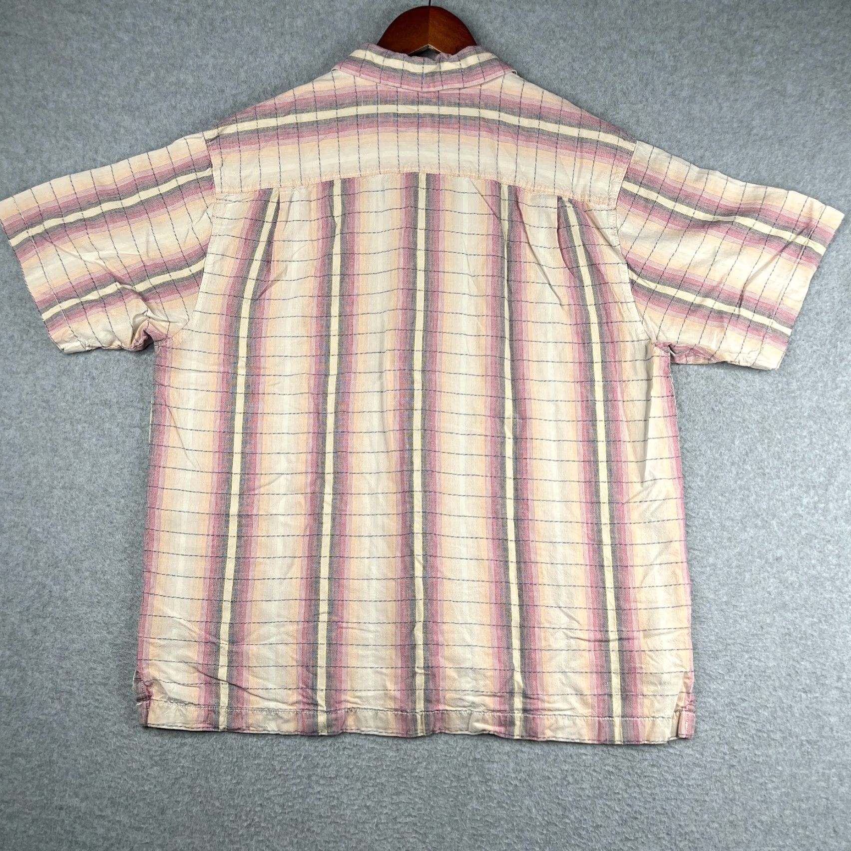 Tommy Bahama Tommy Bahama Shirt Mens L Silk Blend Tropical Striped Button Up Short Sleeve Multicolor Size US L / EU 52-54 / 3 - 7 Thumbnail