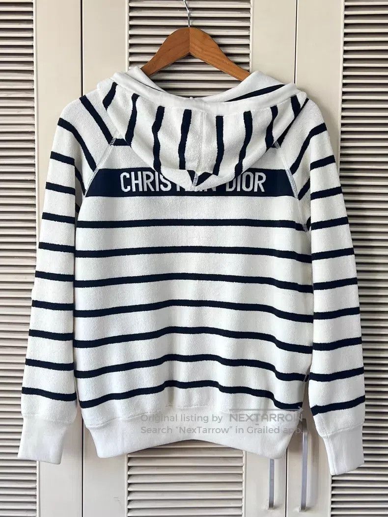 Dior Dior Black and white striped hooded cardigan coat Size XS / US 0-2 / IT 36-38 - 1 Thumbnail