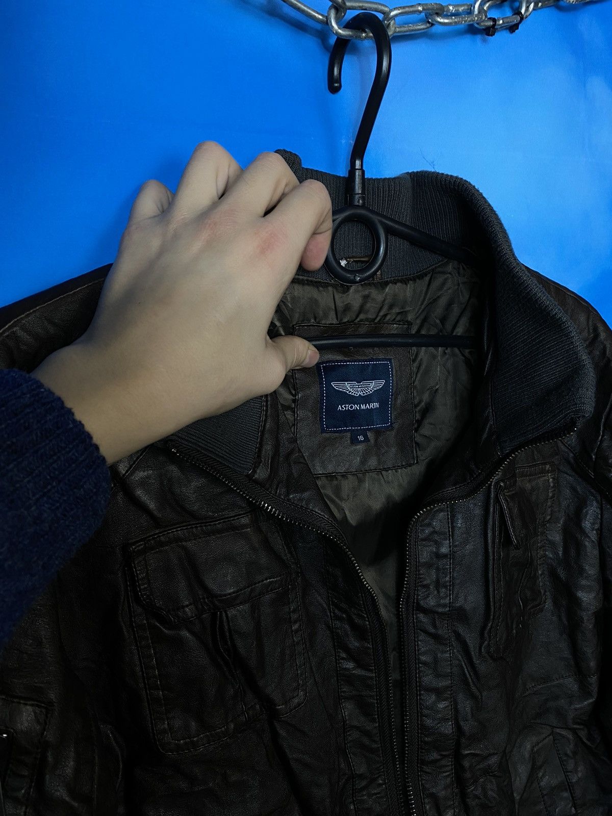 Vintage 🔥 Aston Martin Eco-leather racing jacket 16 years Size US XS / EU 42 / 0 - 7 Thumbnail