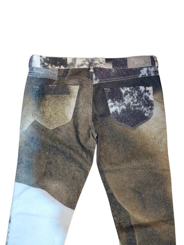 Diesel Diesel Livier-SP Archive "Cloud/Stone" Print Slim Jeans W29 Size 29" - 4 Thumbnail