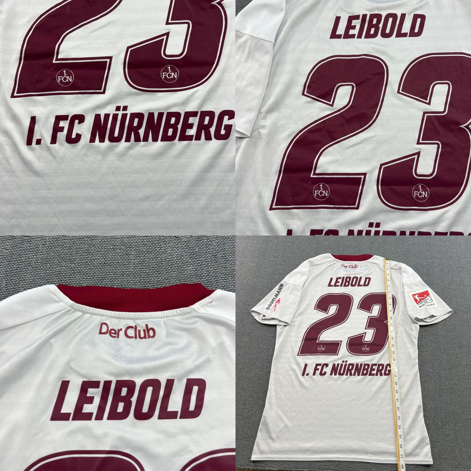 Umbro Umbro Nurnberg 2018 2019 Away Tim Leibold Football Jersey Mens M White Short Sleeve Round Neck Moisture Wicking Quick Dry Jersey Size US M / EU 48-50 / 2 - 9 Thumbnail