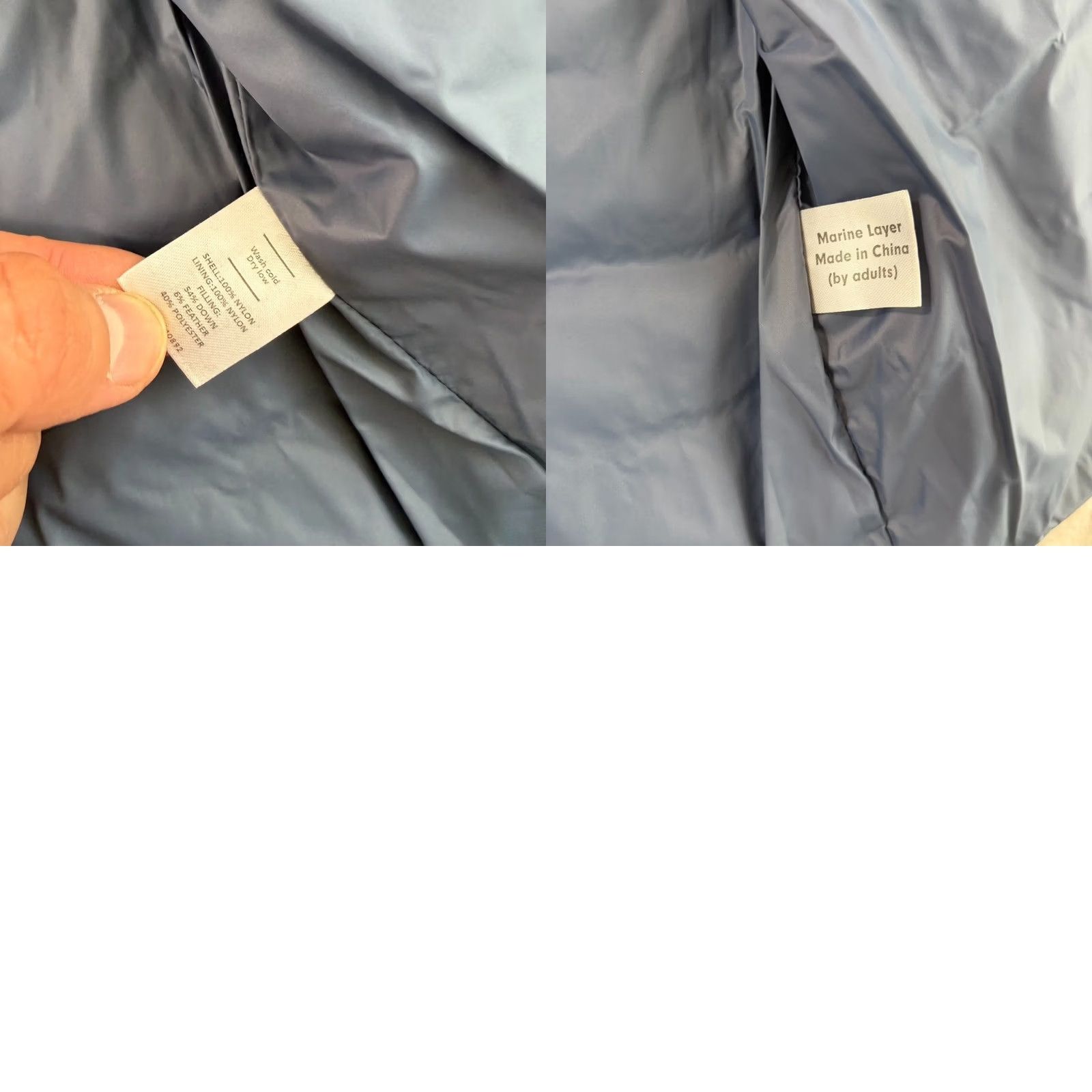 Marine Layer Marine Layer Taos Down Fill Puffer Vest in Blue Striped Men XL Full Zip Pockets Size US XL / EU 56 / 4 - 8 Thumbnail