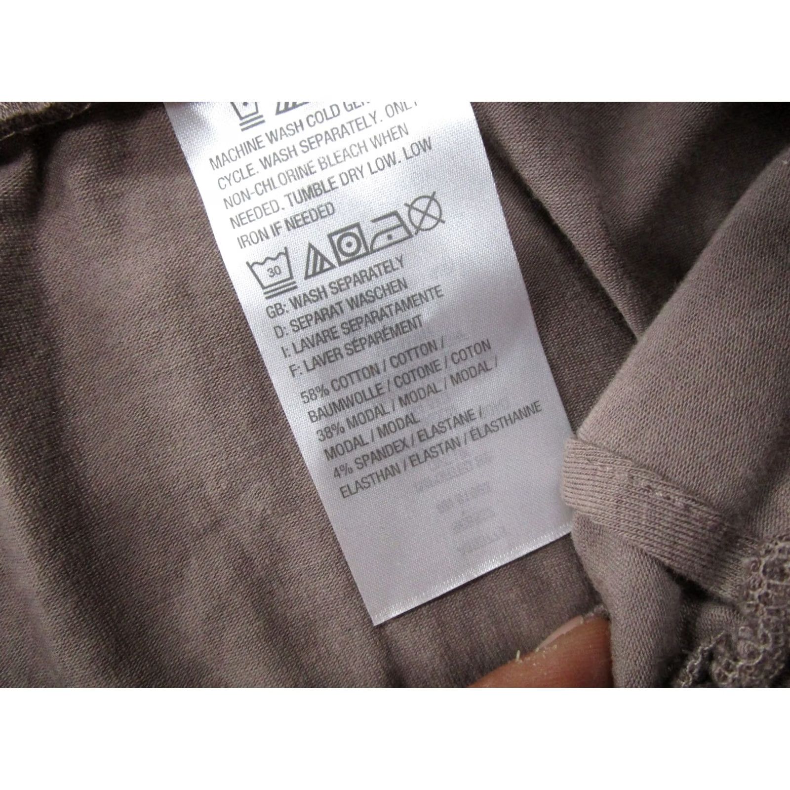Vintage AnyBody Cozy Knit Wide Leg Pants Women's S Beige Beach Stretch Size 28" / US 6 / IT 42 - 3 Thumbnail