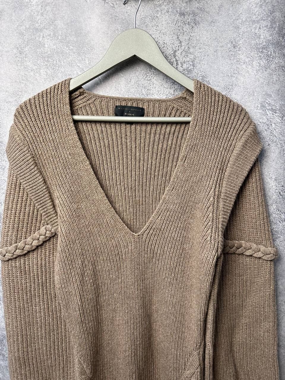 REVOLVE Michael Costello x Revolve Knit Sweater Dress Braided Detail Size XL / US 12-14 / IT 48-50 - 6 Thumbnail