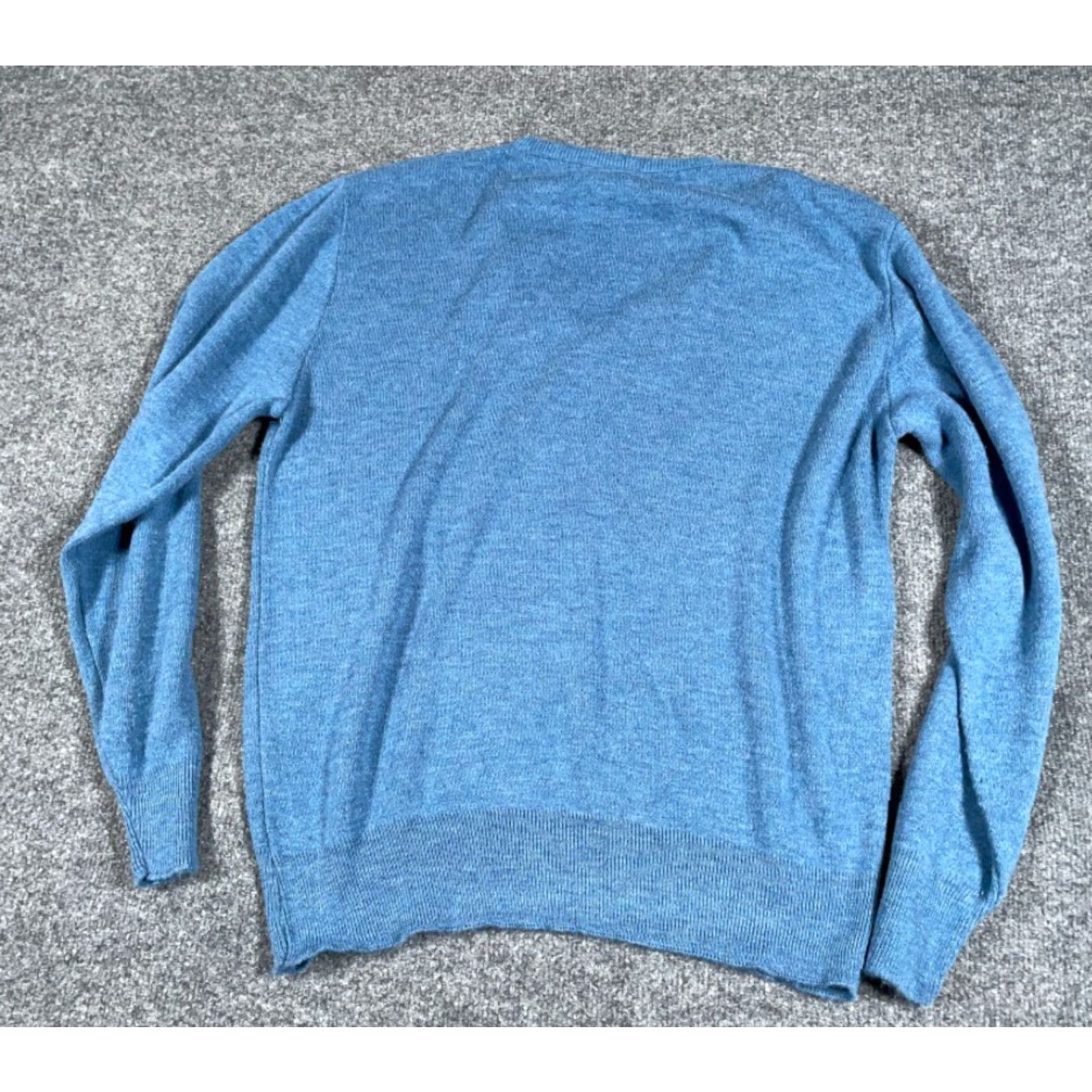 Vintage VTG 80s Puritan V-Neck Sweater Adult XL Blue Lightweight Knit Pullover Long Sleeve Casual Mens Size US XL / EU 56 / 4 - 2 Thumbnail