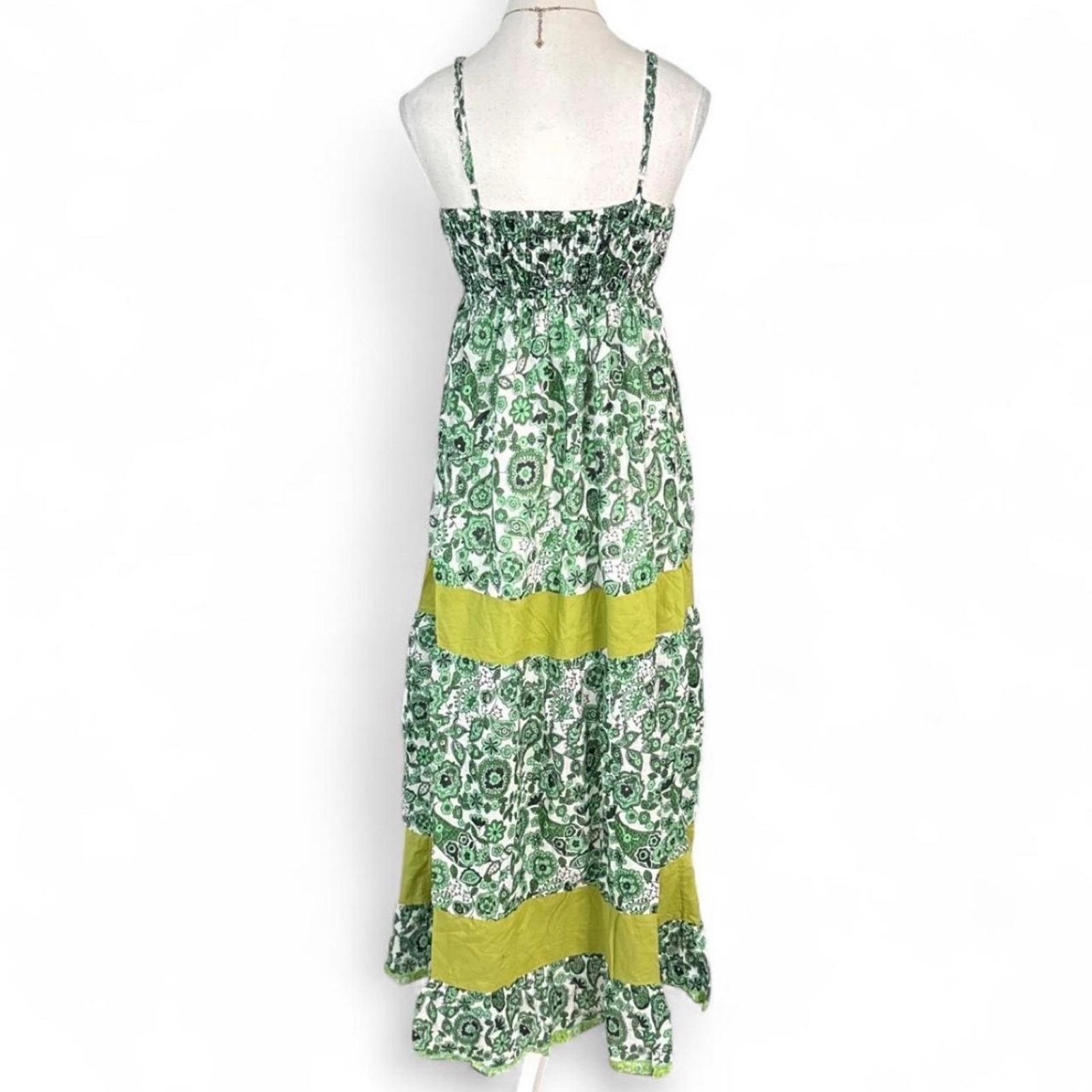 Ten C Green Boho cottage maxi sun dress size large brand : Ten Size L / US 10 / IT 46 - 2 Thumbnail