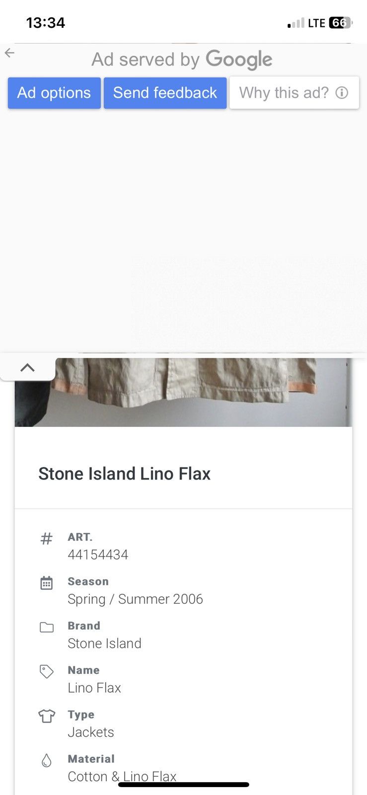 Stone Island A/W’2006 STONE ISLAND Lino Flax Jacket Size US L / EU 52-54 / 3 - 18 Thumbnail