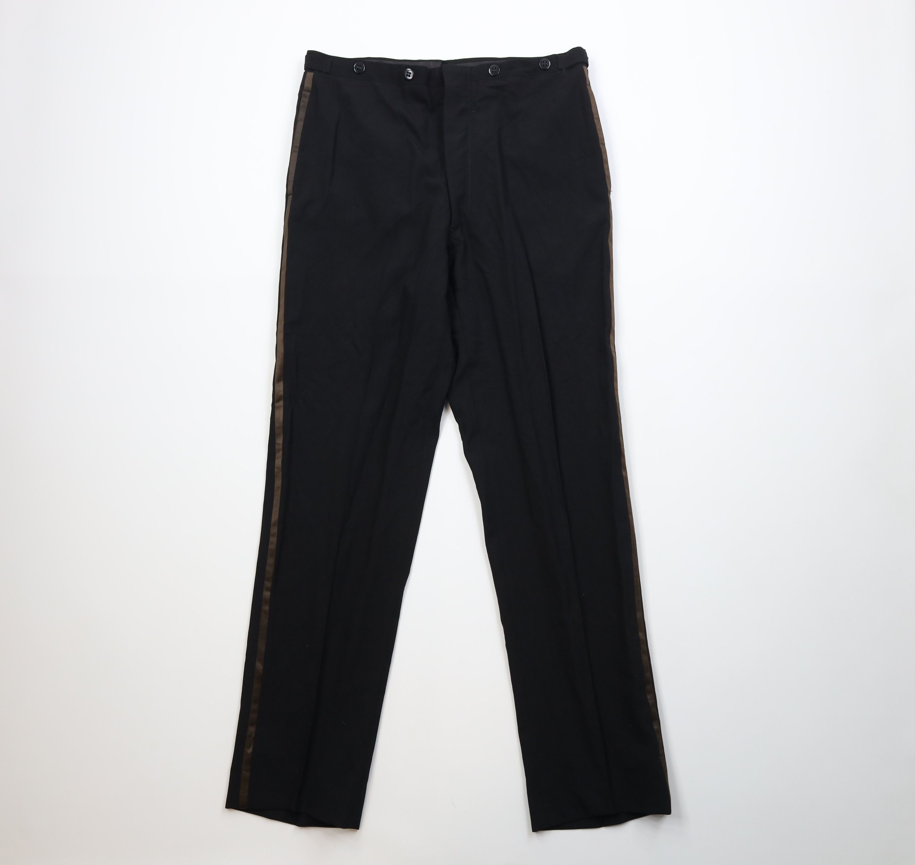 Vintage Vintage 50s Streetwear Wool Knit Tuxedo Chino Pants USA Size US 36 / EU 52 - 1 Thumbnail