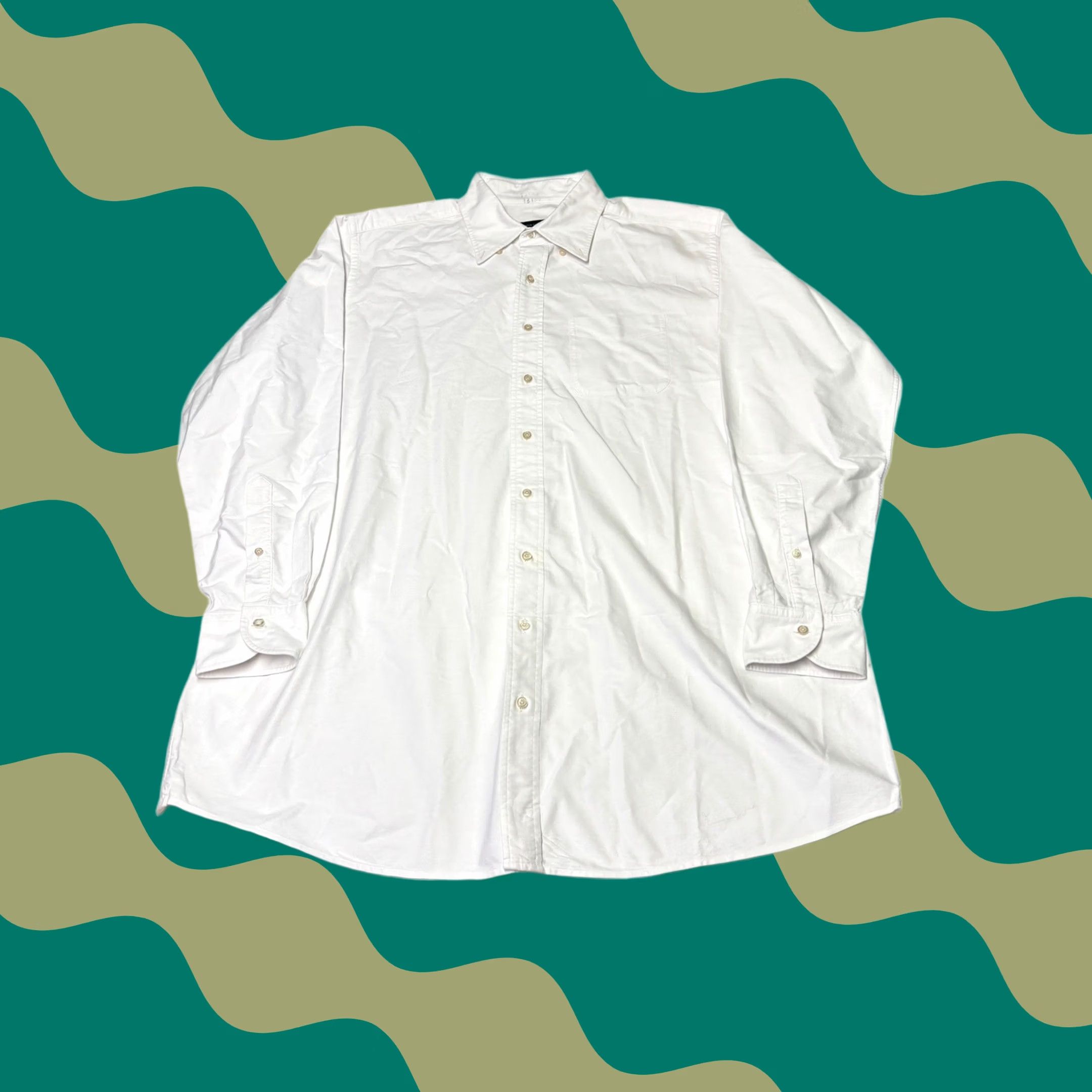 Proper Cloth Proper Cloth Mens White Oxford Cloth Button-Down Shirt 18.5 37 Long Sleeve Size US XXL / EU 58 / 5 - 1 Thumbnail
