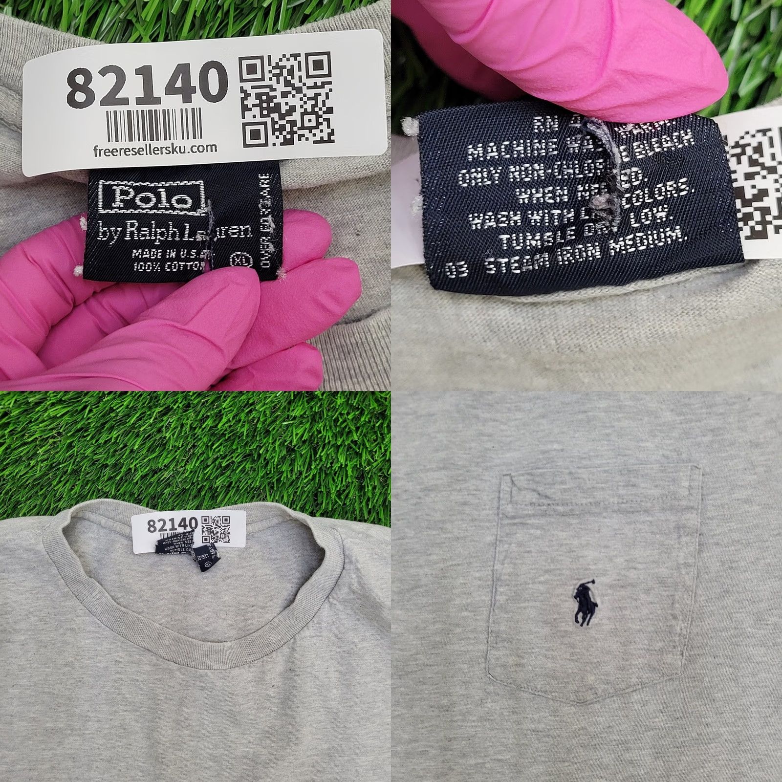 Polo Ralph Lauren Vintage Ralph Lauren 90s Shirt XL Gray Baggy Pocket Tee - Limited Edition Size US XL / EU 56 / 4 - 8 Thumbnail