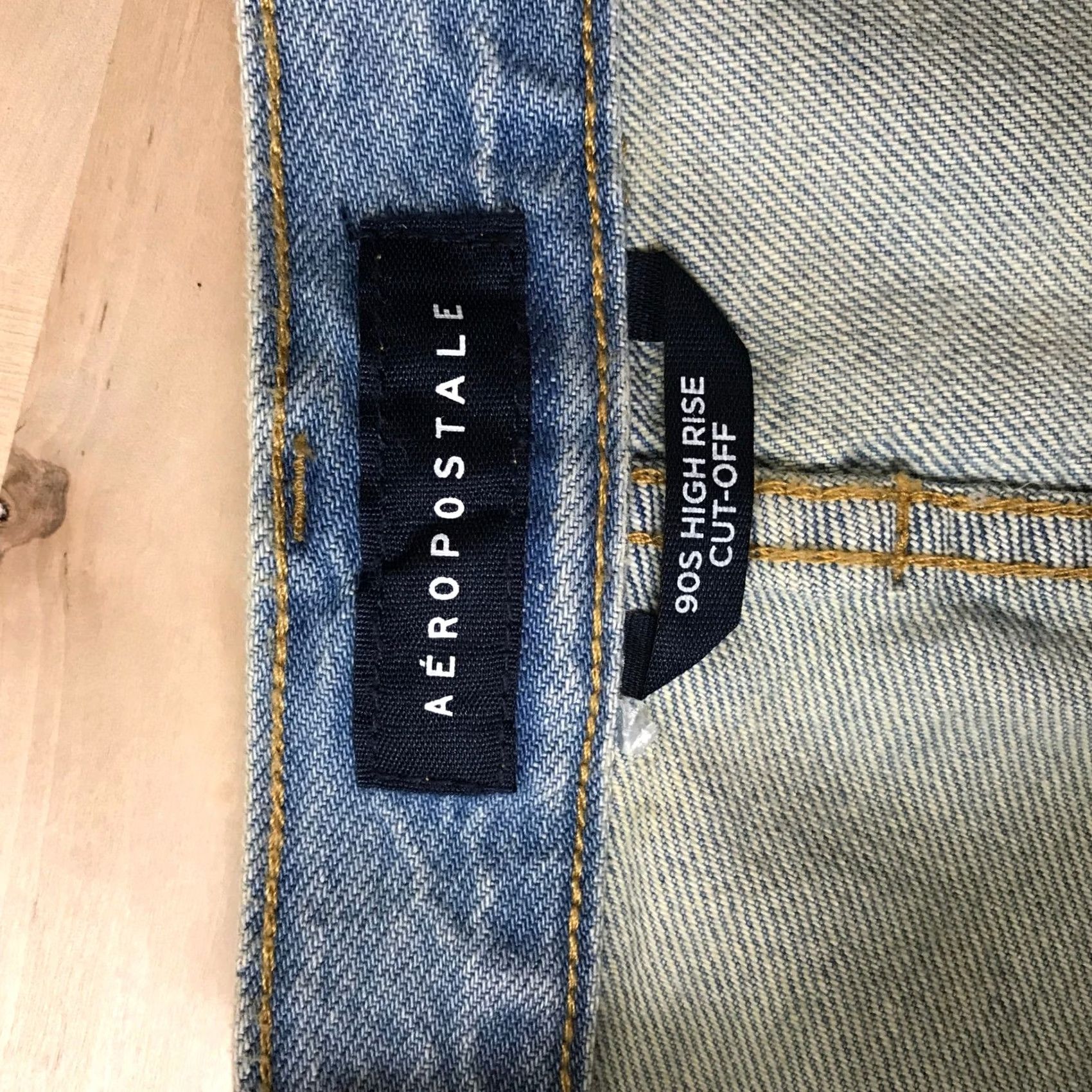 Vintage AERO 889 Women High Rise Cut-Off Denim Shorts Size 8 Distressed Frayed Blue Front Flat Button Fly 5-Pocket Casual Summer Size 30" / US 8 / IT 44 - 7 Thumbnail