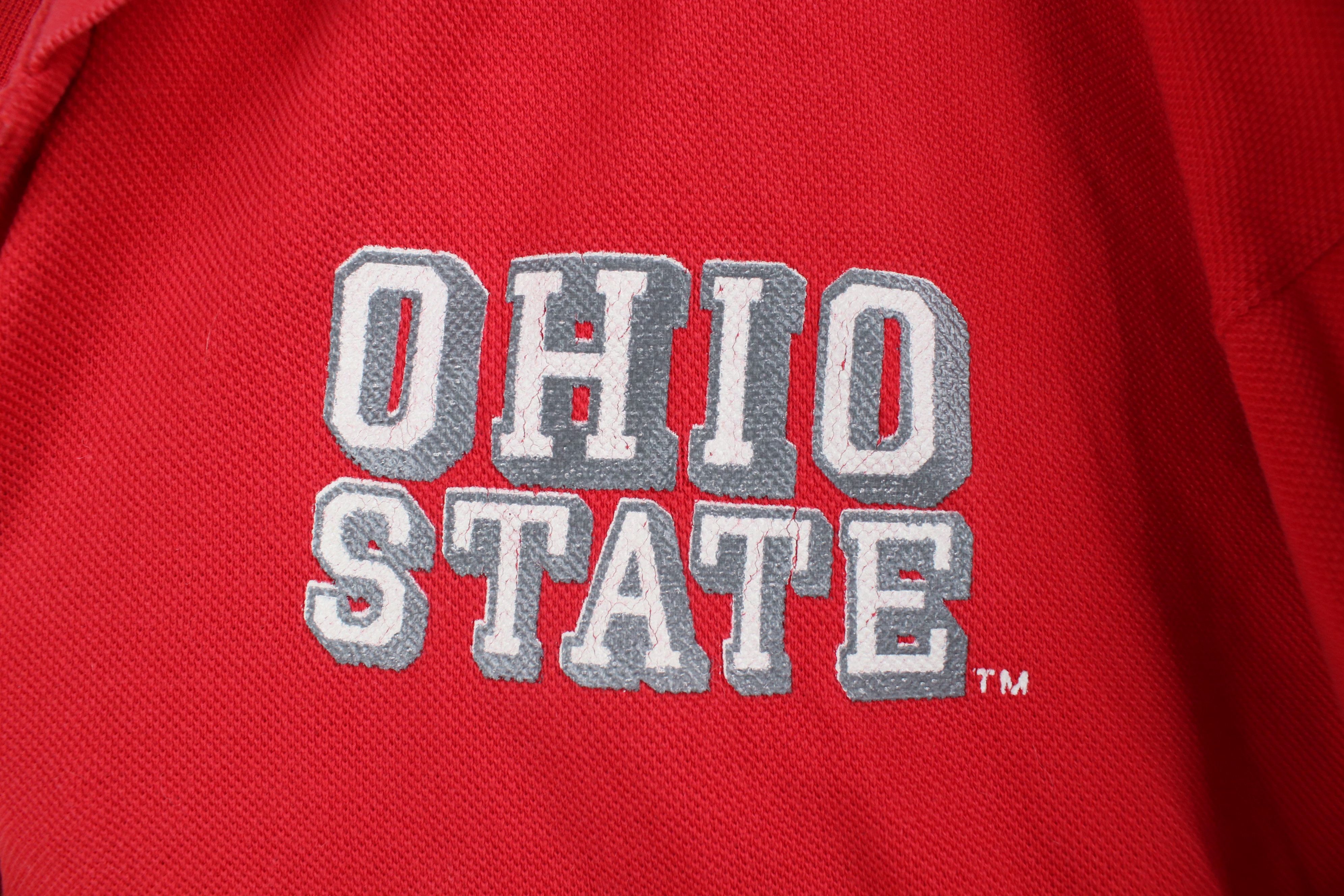Vintage Vintage 90s Spell Ohio State University Collared Polo Shirt Size US XL / EU 56 / 4 - 5 Thumbnail