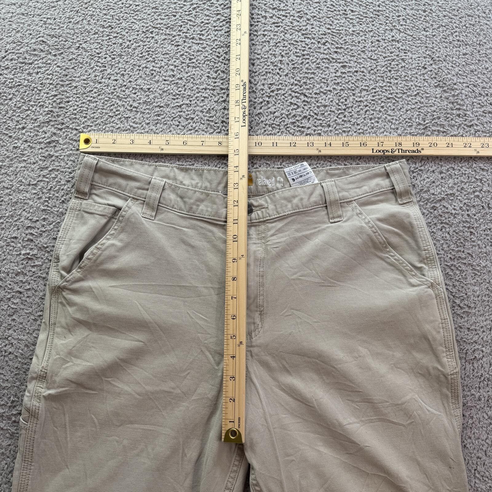 Carhartt Carhartt Relaxed Fit Work Pants Khaki Beige Style 38x30 Mens Size US 38 / EU 54 - 4 Thumbnail