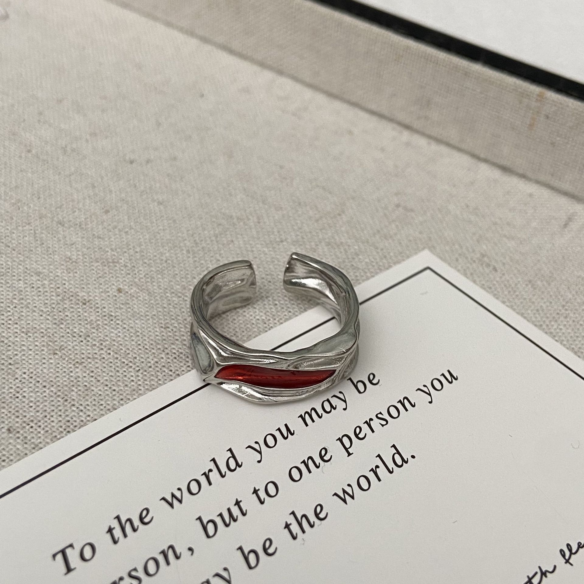 Jewelry Vintage Jewelry Rings Open Size Chrome Ring (Size 7-13) Size ONE SIZE - 4 Thumbnail