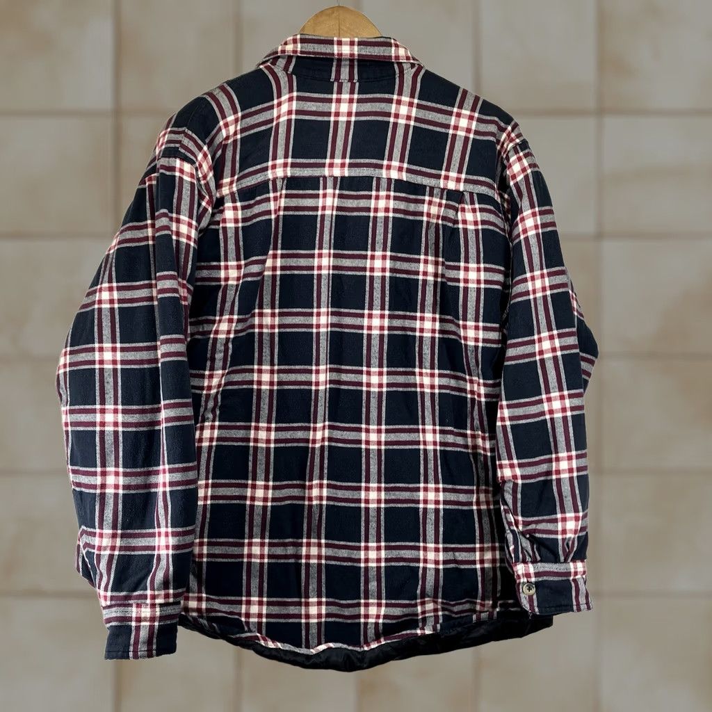 Wrangler VINTAGE Wrangler Mens Shacket Plaid Flannel Quilt Lined Shirt Jacket 90s Grunge Large Side Pocket Black Cotton Button-Up Outdoors Mens Regular L Size US L / EU 52-54 / 3 - 1 Thumbnail
