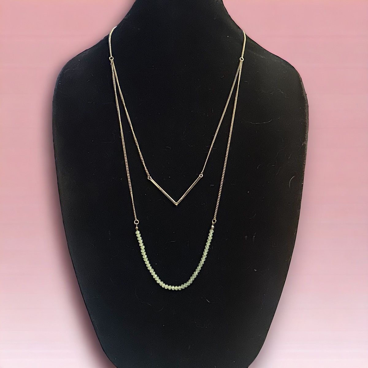 Other BaubleBar layered chevron and glass beads necklace Size ONE SIZE - 1 Thumbnail