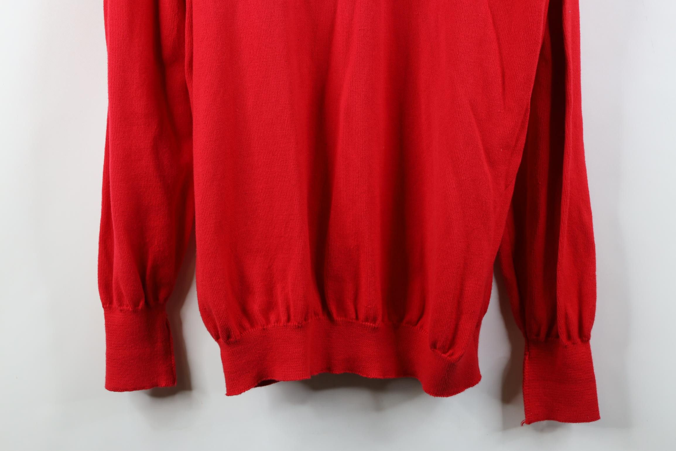 Wilson Vintage 90s Wilson Staff Tennis Knit Crewneck Sweater Red Size US XL / EU 56 / 4 - 3 Thumbnail