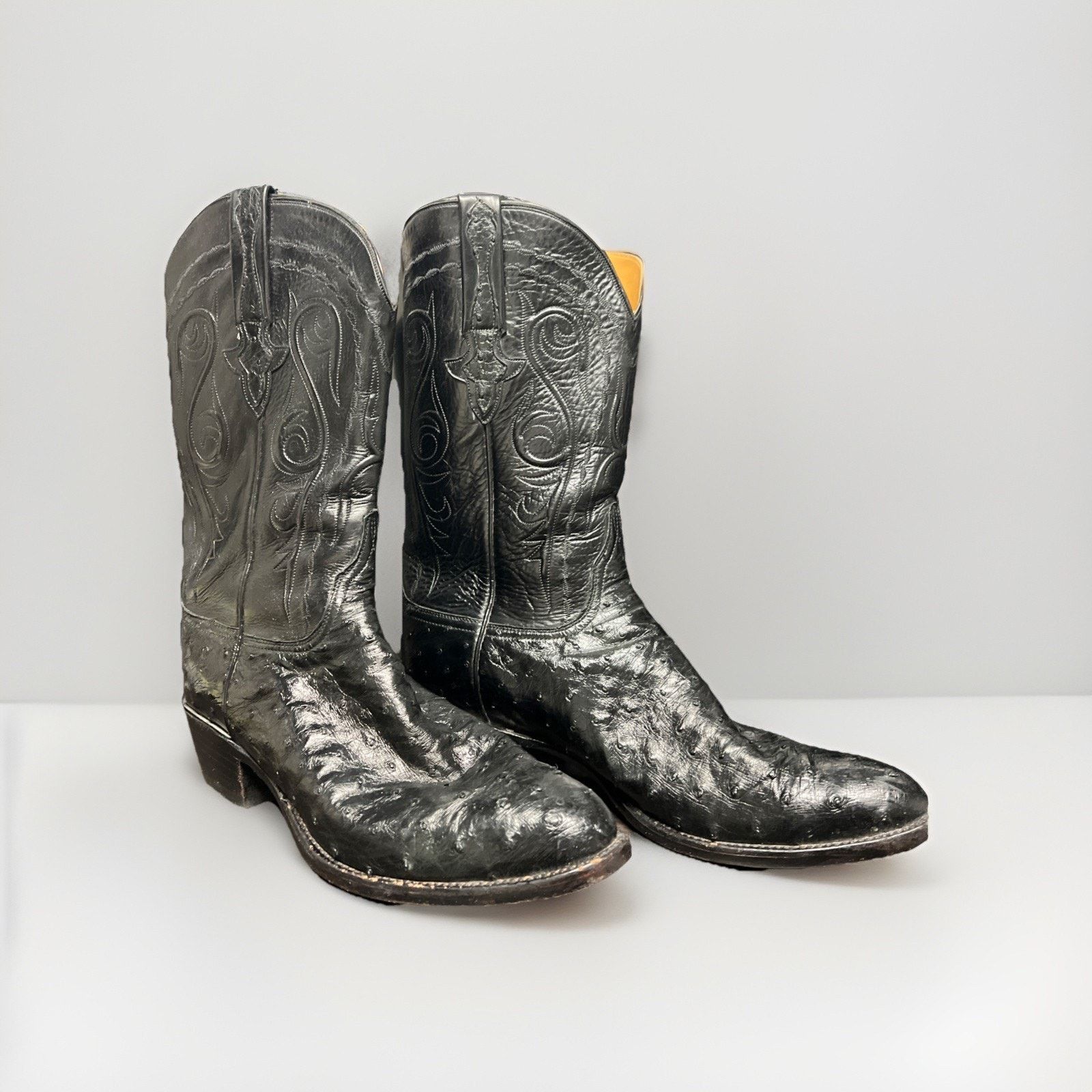 Lucchese Lucchese Classic Black Full Quill Ostrich Boots Sz 11 Size US 11 / EU 44 - 1 Thumbnail