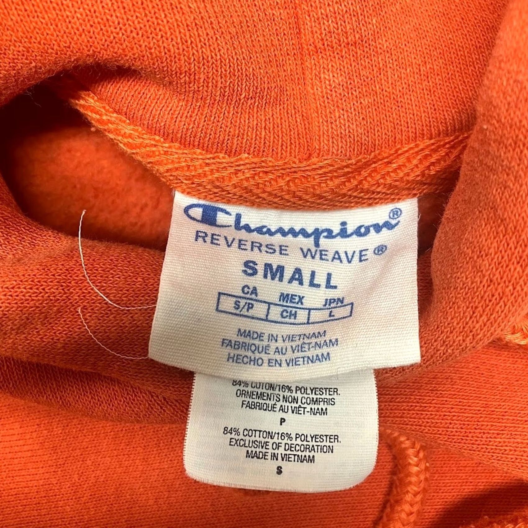 Champion Champion Orange Reverse Weave Sweatshirt Mens Size S Hoodie Embroidered Logo Size US S / EU 44-46 / 1 - 3 Thumbnail