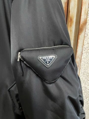 Prada o1w1db11123 Oversized Re-Nylon Long Raincoat Parka in Black Size US XXL / EU 58 / 5 - 8 Thumbnail
