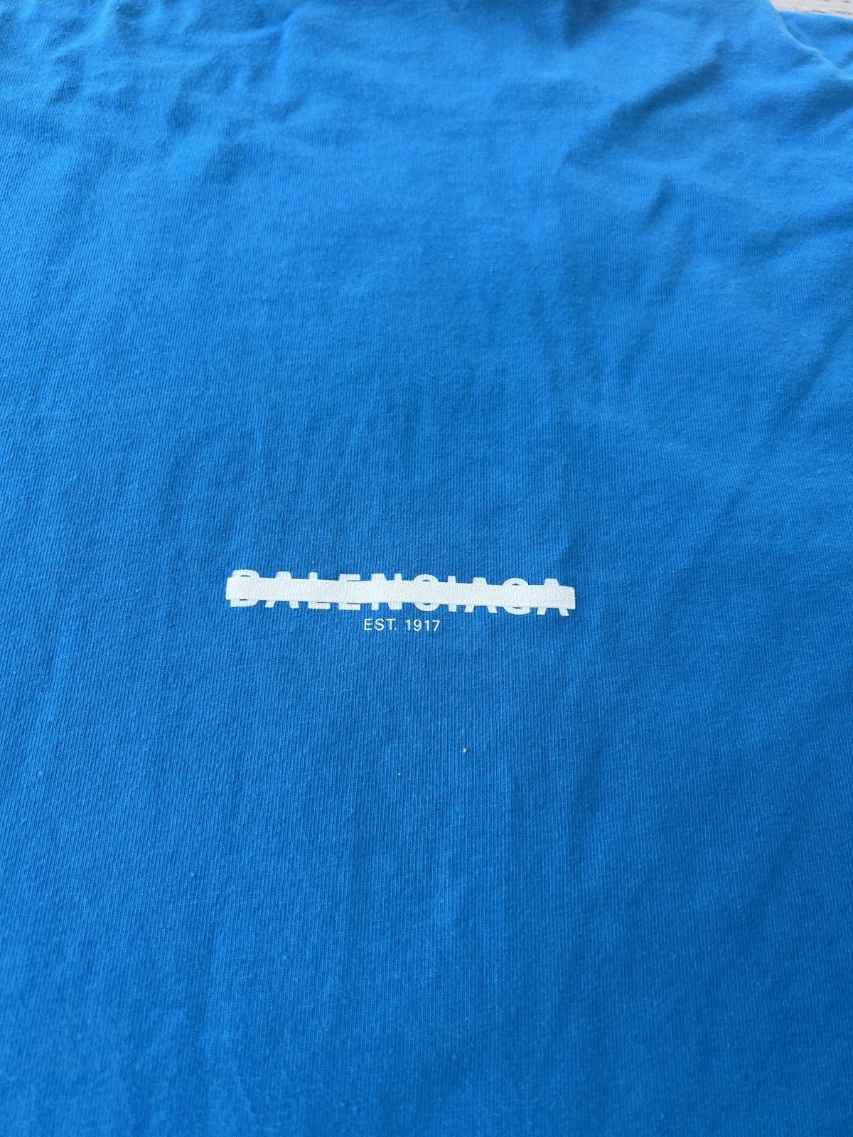 Balenciaga Balenciaga Blue Logo Tee Size US XL / EU 56 / 4 - 2 Thumbnail
