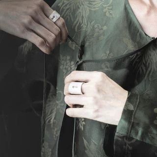 DETAJ Detaj Uma Wang x Lock Hole Silver Ring Size ONE SIZE - 6 Thumbnail