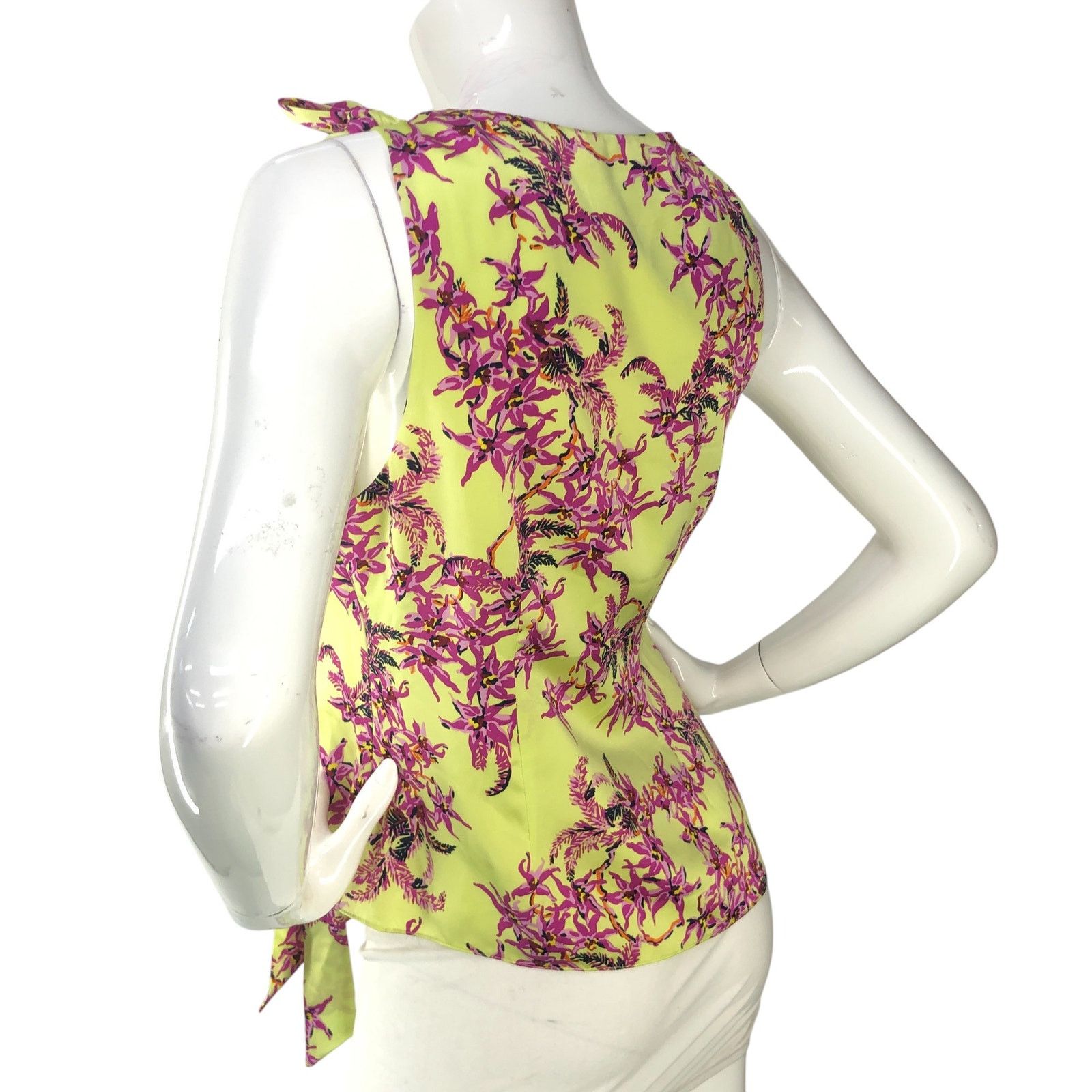 Cinq a Sept Cinq A Sept 5a7 Size S Top Nanon Gathered Sleeveless Orchids Size S / US 4 / IT 40 - 6 Thumbnail