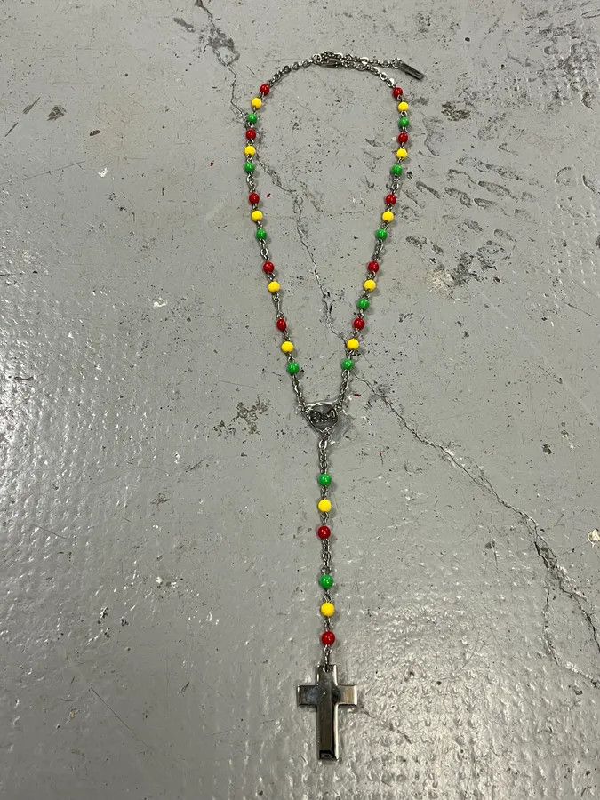 Dolce & Gabbana AW2005 Dolce & Gabbana Rasta Rosary Cross Necklace Size ONE SIZE - 6 Thumbnail
