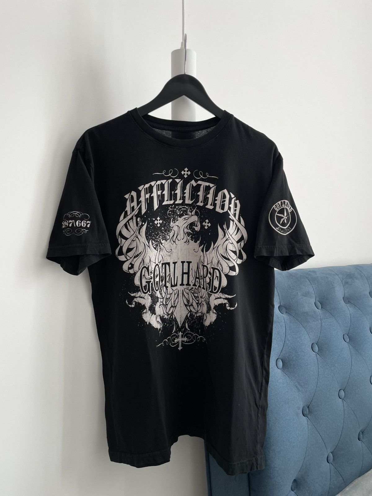 Affliction Vintage Affliction Gotthard T-Shirt Limited Edition SK8 RARE Size US M / EU 48-50 / 2 - 1 Thumbnail
