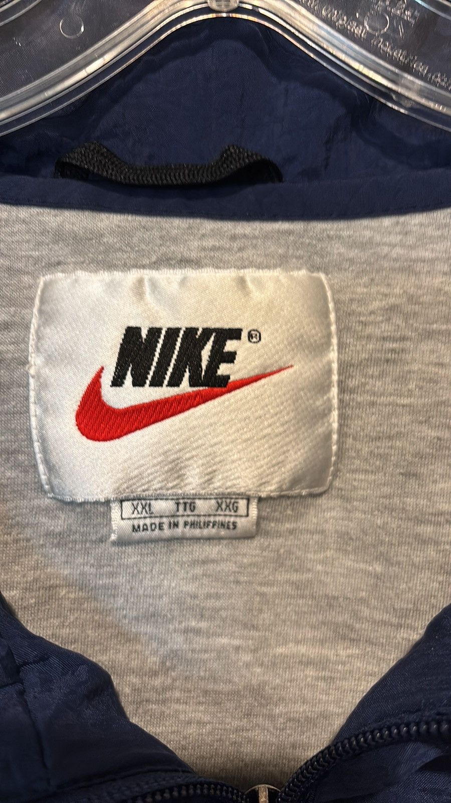 Nike Vintage Nike‎ Navy Blue Windbreaker XXL Size US XXL / EU 58 / 5 - 3 Thumbnail