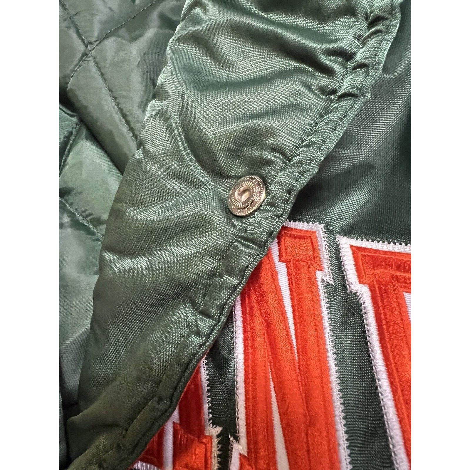 Starter VTG 80’s Miami Hurricanes Satin Starter Bomber Snap L Jacket Size US L / EU 52-54 / 3 - 6 Thumbnail