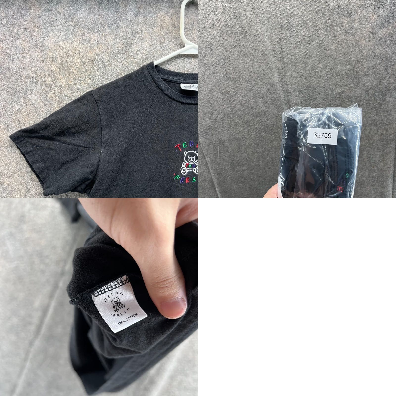 Teddy Fresh Teddy Fresh Shirt Mens M Black Cotton Logo Crewneck T-Shirt Size US M / EU 48-50 / 2 - 8 Thumbnail