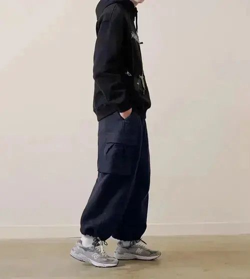 Other 20AW Indigo Union Japan Navy Worker Oversized Jogger Pants Size US 31 - 3 Thumbnail