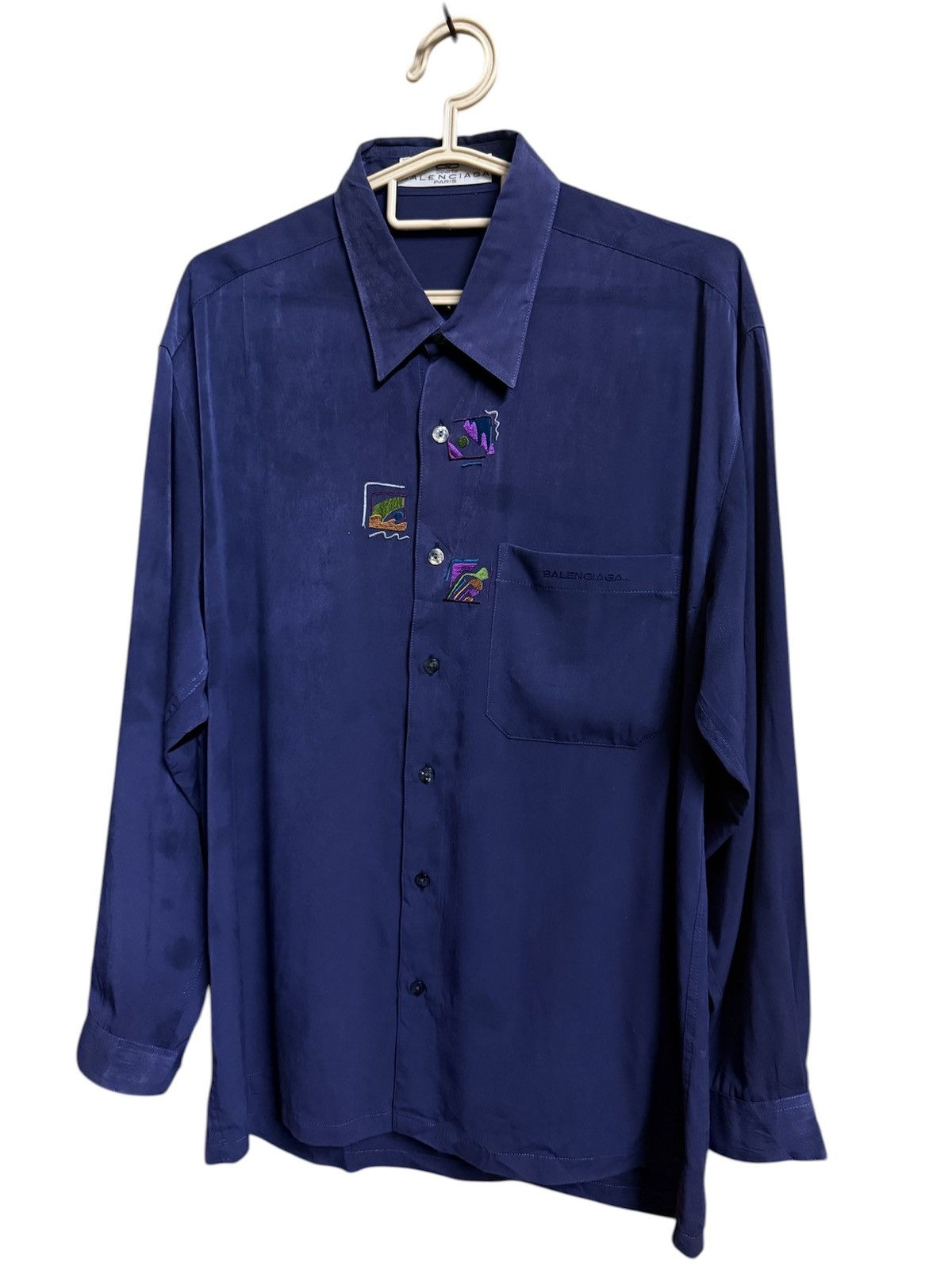 Balenciaga Balenciaga Long-sleeve Button-down Shirt Featuring Vintage Size US M / EU 48-50 / 2 - 3 Thumbnail