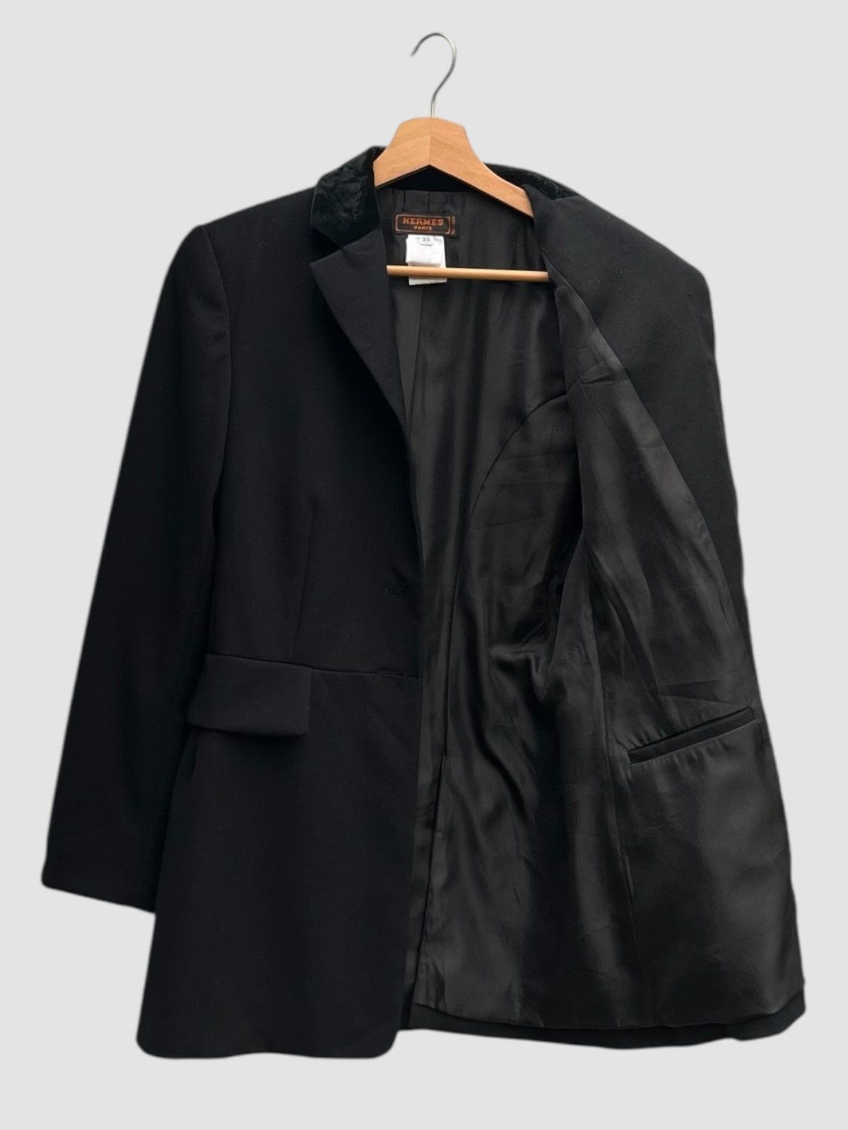 Hermes Hermes Paris Cotton Modal Blend Collar Tailored Jacket Size XS / US 0-2 / IT 36-38 - 7 Thumbnail