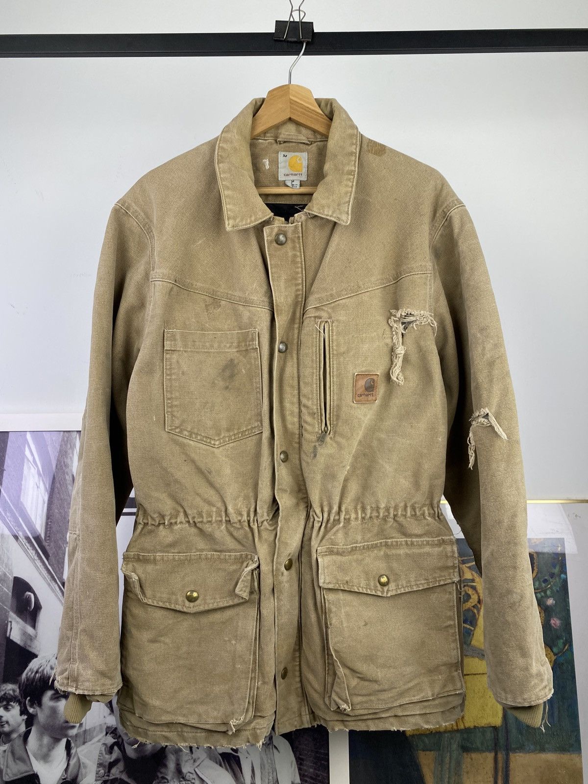 Carhartt 2000’s Carhartt Sandstone Rancher Thrashed Coat Size US M / EU 48-50 / 2 - 1 Thumbnail