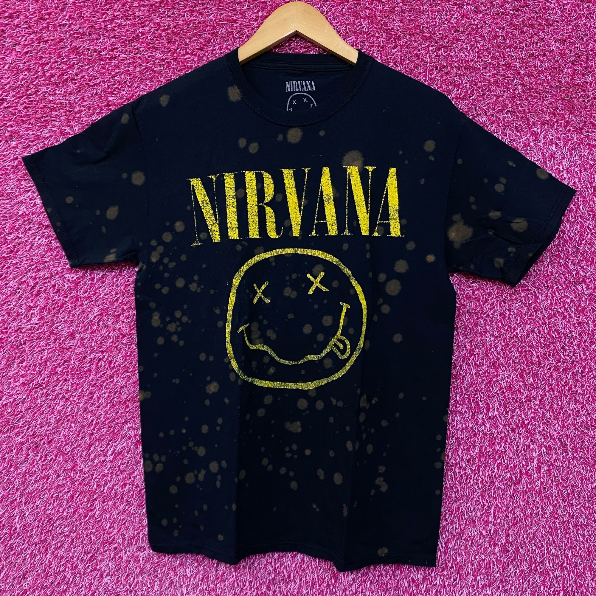 Nirvana Nevermind Smiley Grunge L/S Tie shops Dye M